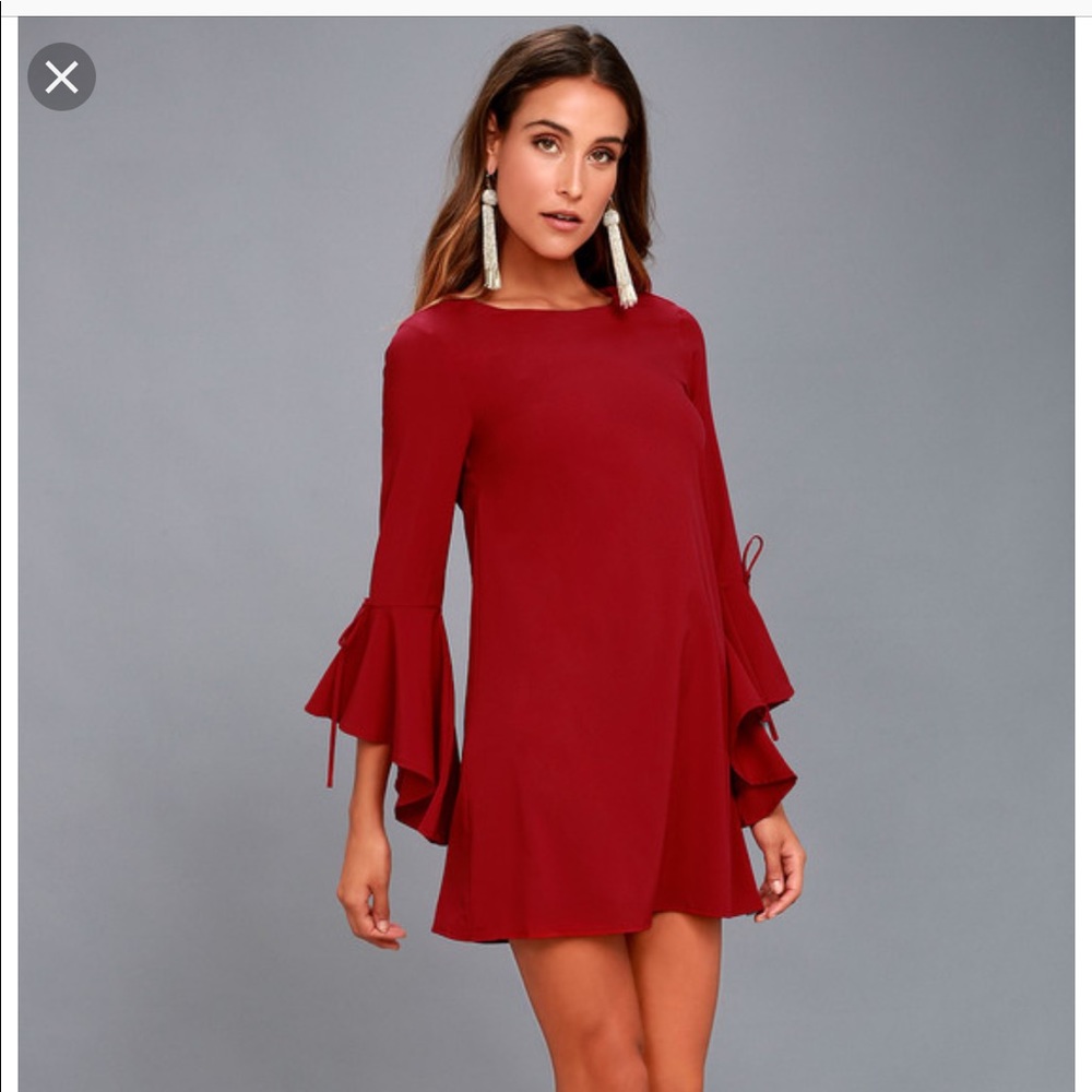 Lulu’s Red/Burgundy shift dress